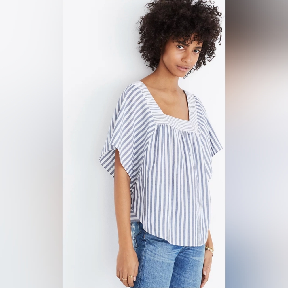 Madewell Butterfly Top in Stripe Play